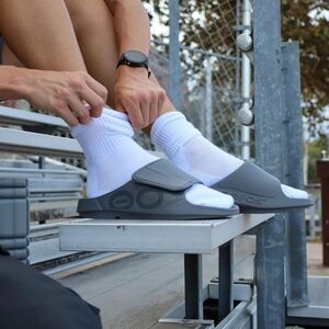 OOFOS OOahh Sport Flex slide sandals Dark Gray M7-W9